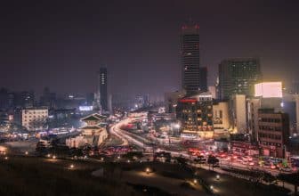 Seoul in Südkorea bei Nacht