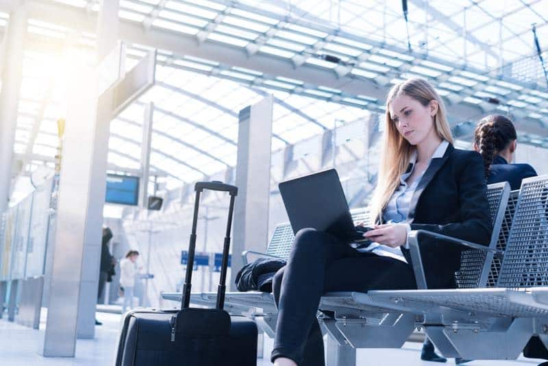 Frau auf Geschäftsreise