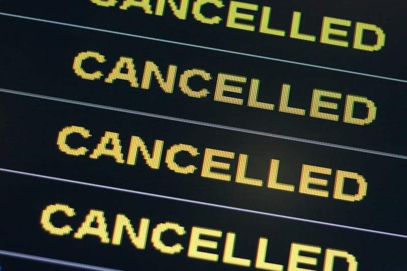 Cancelled flight