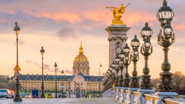 Alexander III Brücke über der Seine
